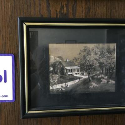 #61 Lithograph of house. 13.5" x 10.5" Priced at $45