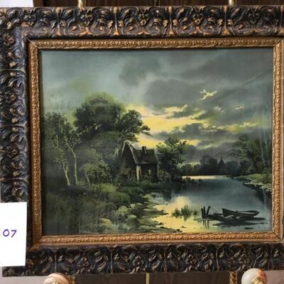 #107 House on the River.  Unsigned.  26.5" x 22.5" Priced at $35