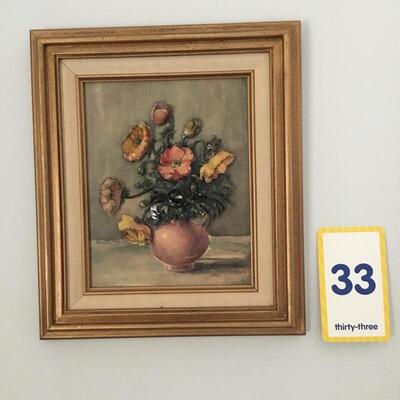 #33 3 D Floral.  12.5" x 14.5" Priced at $35
