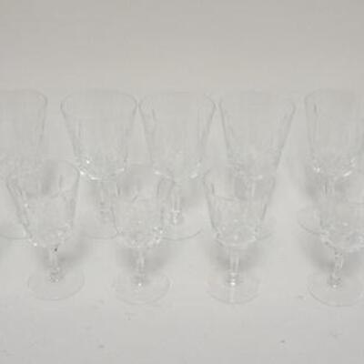 1230	17 PIECES OF FOOTED STEMWARE 11 ARE 6 3/4 IN & 6 ARE 5 1/2 IN 

