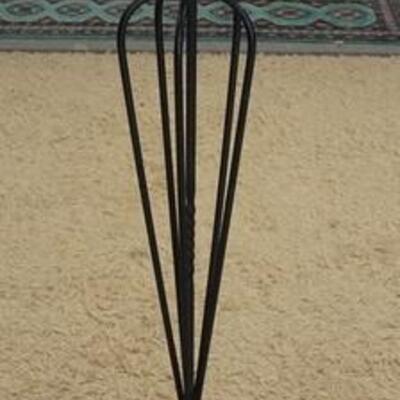 1090	TALL IRON PLANT STAND W/ COPPER POT, 53 1/2 IN H 
