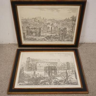 1019	PR OF EARLY CONTINENTAL PRINTS IN MATCHING FRAMES. 27 1/2 IN X 21 1/2 IN INCLUDING FRAME
