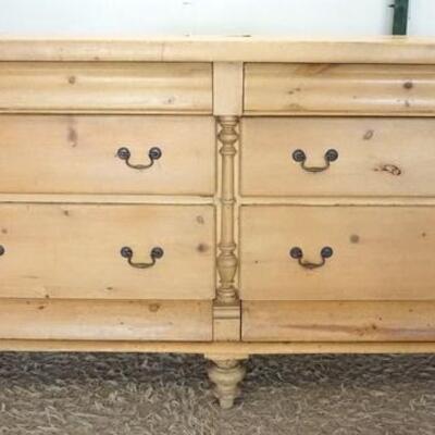 1067	6 DRAWER PINE CHEST 69 3/4 IN H, 22 1/2 IN DEEP
