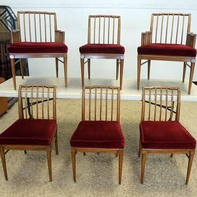 1030	SET OF SIX MID CENTURY MODERN DINING CHAIRS, 4 SIDE AND 2 ARM

