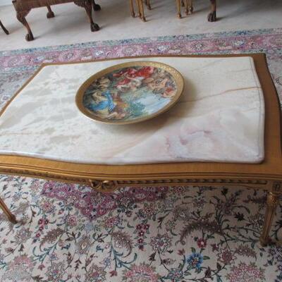 Bernhardt Marble Top French Coffee Table 