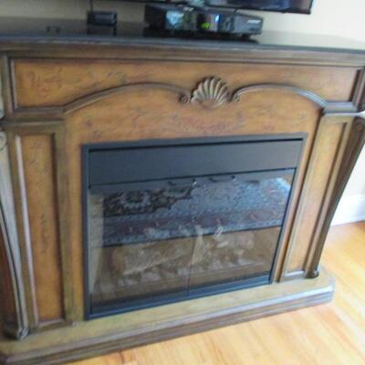 Hand Painted Peter Andrews Style Fireplace Heater 