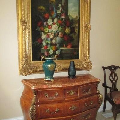 Tons of Listed Art Oils ~ Stunning Bombay Commode Chests 