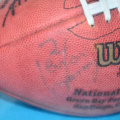 Football signed by Peyton and Archie Manning