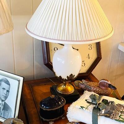Art Deco Milk Glass Lamp