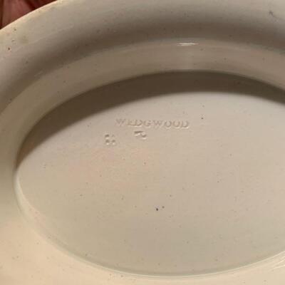 antique Wedgwood fruit bowl with underplot, blue and white, late 18th century