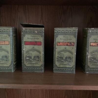 antique pharmaceutical tins