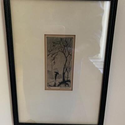 etchings by James Swann, scenes of Chicago