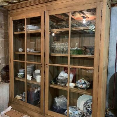 Restoration Hardware Glass Cabinet 
$1800
* left Door loving mechanism needs repair 