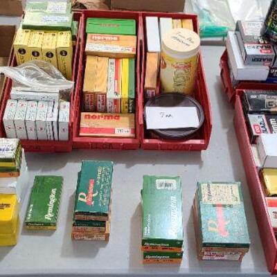 Empty pistol and rifle shells