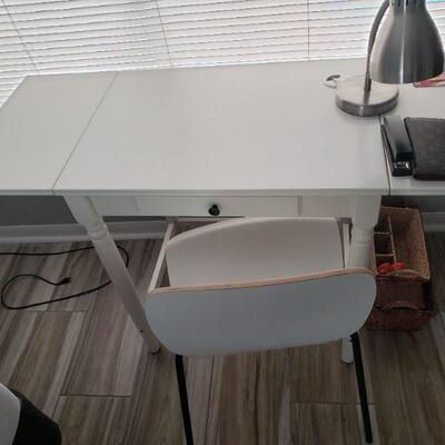 Small desk with one drawer and the chair is sold by itself