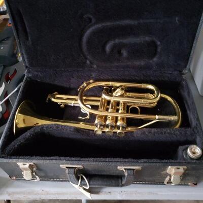 trumpet with the case, in very good condition