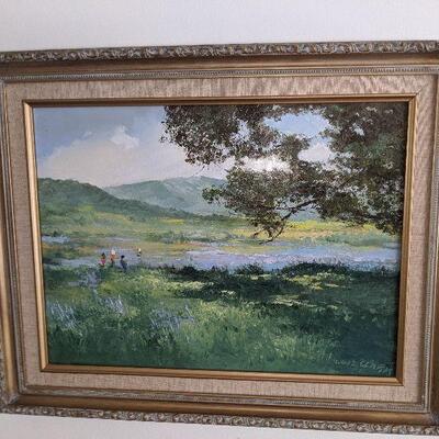 Lois Clark signed oil on canvas