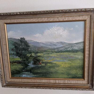 Lois Clark signed oil on canvas