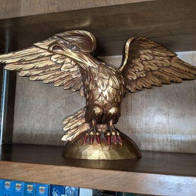 Carved wood eagle