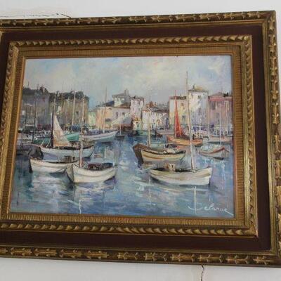 French post impressionist Lucien Delarue - signed oil on canvas