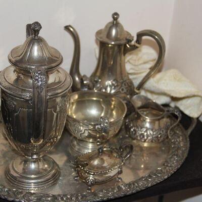 Sterling silver tea set