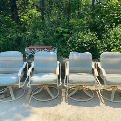 4 x Swivel Rocker Outdoor Chairs - $80