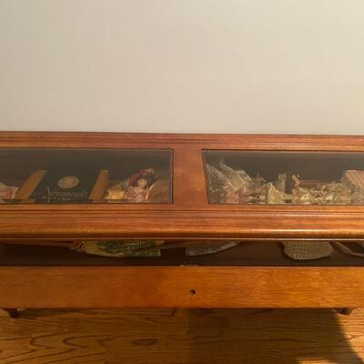 Display Case Sofa Table - 28"H x 51.5"W x 15.5"D - $150