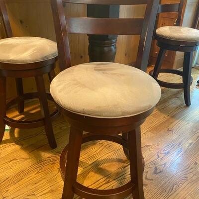 3PC Padded Bar Stools - 37.5"H x 19"W x 19"D - $45 Each 