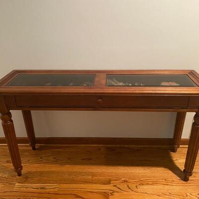 Display Case Sofa Table - 28"H x 51.5"W x 15.5"D - $150