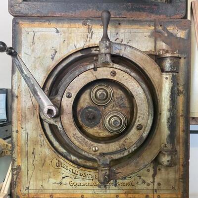 Antique 1892 Diebold Safe & Lock Co. Double Door Safe - 47"H x 26"W x 23.5"D - $950