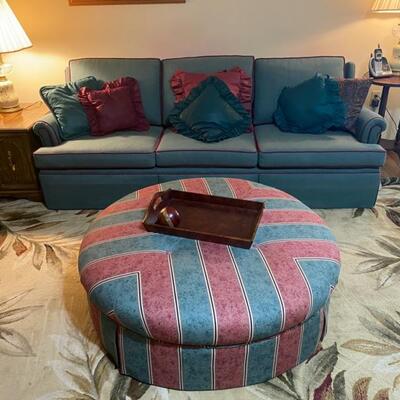 Upholstered Sofa & Ottoman