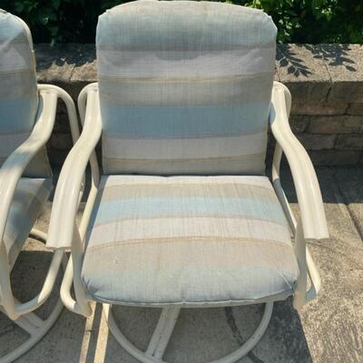 4 x Swivel Rocker Outdoor Chairs - $80