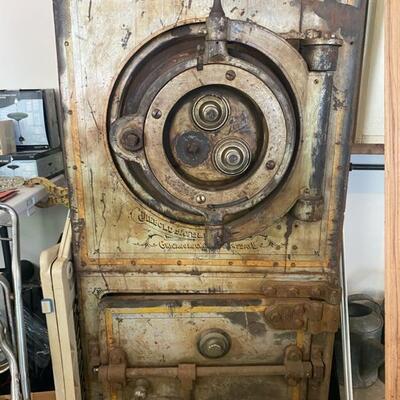 Antique 1892 Diebold Safe & Lock Co. Double Door Safe - 47"H x 26"W x 23.5"D - $950