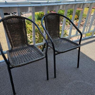2 Wicker Chairs, set