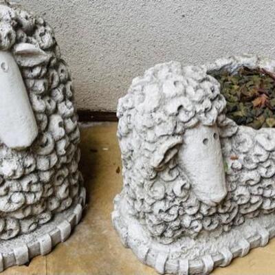 Cement sheep planters