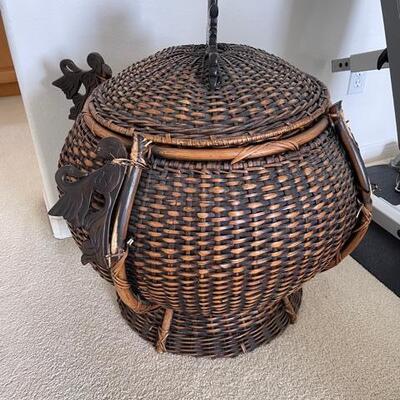 African-style wicker basket