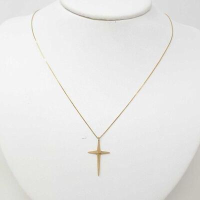 #512 • 14k Gold Chain And Pendant, weighs approx 2.5g measures approx 9