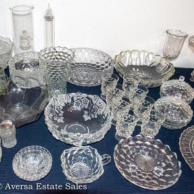 Tables of VINTAGE Crystal and Glassware