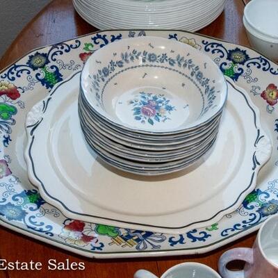 Tables of VINTAGE Ceramics and Glassware