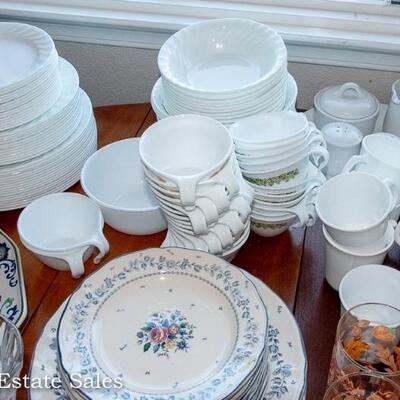 Tables of VINTAGE Ceramics and Glassware