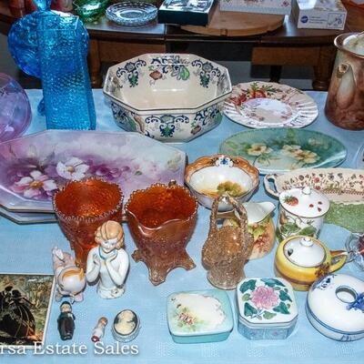 Tables of VINTAGE Ceramics and Glassware