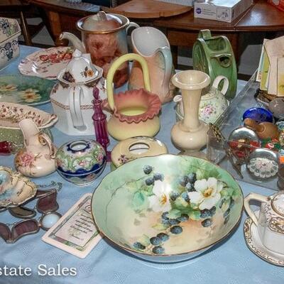 Tables of VINTAGE Ceramics and Glassware