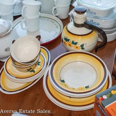 Tables of VINTAGE Ceramics and Glassware