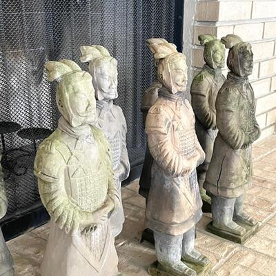Warrior garden statues