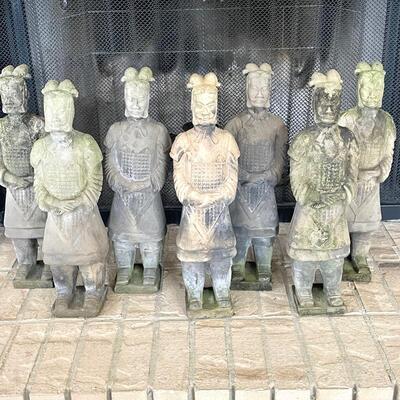 Warrior garden statues
