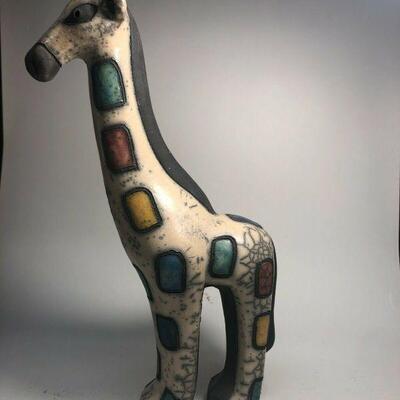 https://www.ebay.com/itm/114889014214	ME7020 South African Raku Pottery Giraffe Figurine (large)
