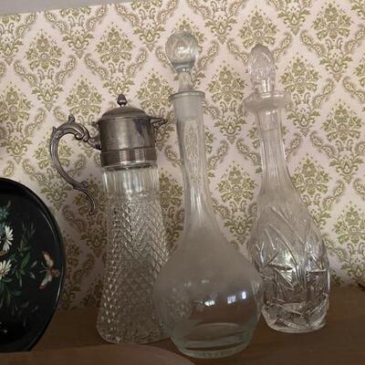 Cut glass ewer