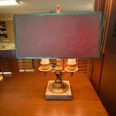 Retro lamp with marble base
