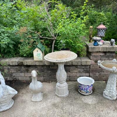 Cement Bird Baths & Concrete Goose