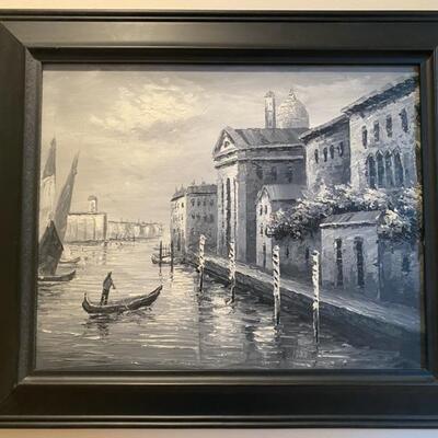 Black & White Venice Painting 